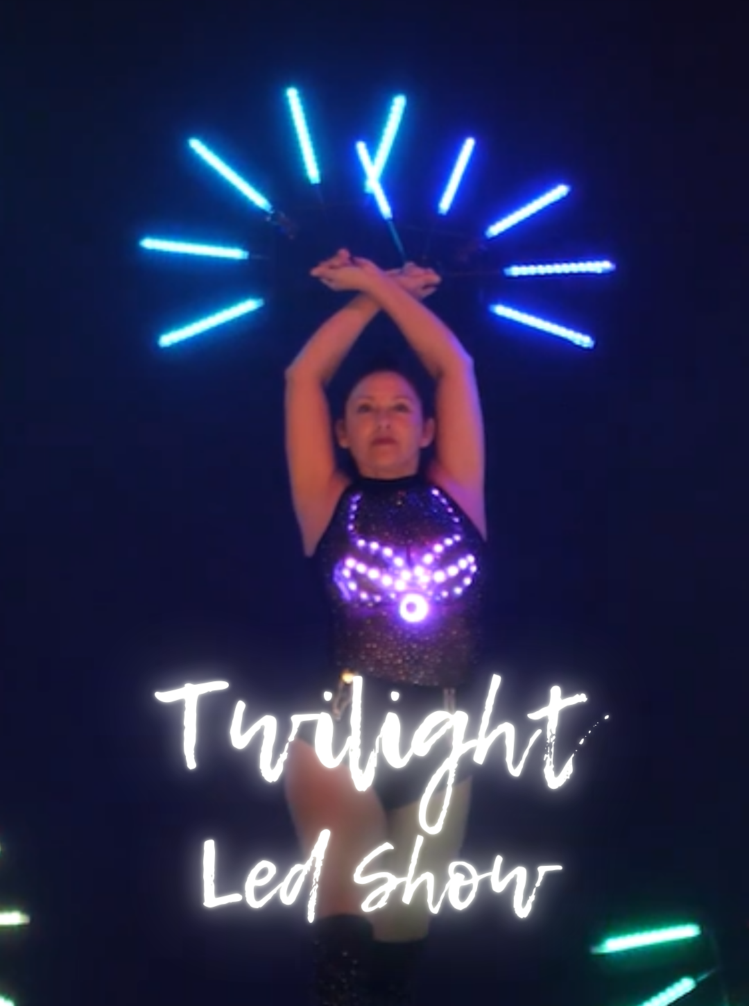 twilight led show aerial circo de lanzarote